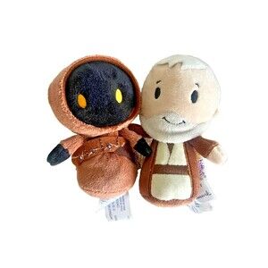 Lot Of 2 Hallmark Itty Bittys Star Wars Obi-Wan Kenobi & Jawa 4" Stuffed Plush